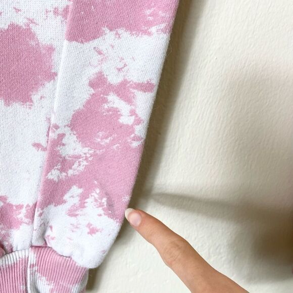 Nickelodeon Rugrats Y2k Style Pink & White Graphic Tie Dye Sweatpant Joggers - Picture 2 of 5